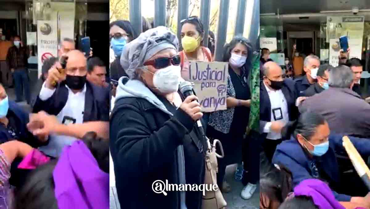 Personal de la Fiscalía rocía con gas a familia de Zyanya que exige justicia por su feminicidio 2 fiscalia gasean mama Zyanya Justicia para Zyanya