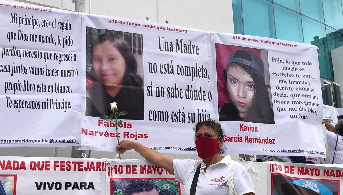 “10 de mayo: nada que celebrar y mucho que exigir”: madres que buscan a sus desaparecidos en Puebla 2 manifestacin