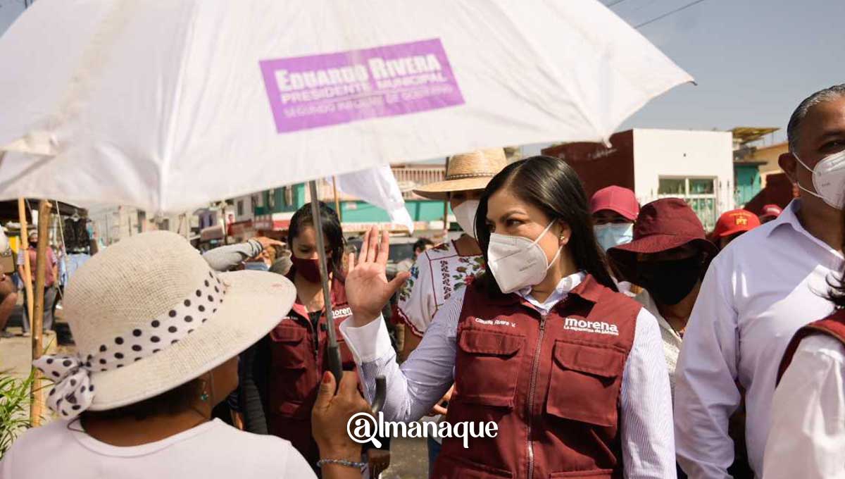 Claudia Rivera culpa a medios de comunicación de sus errores de gobierno y campaña 8 portada Guadalupe Victoria caminada Claudia Rivera