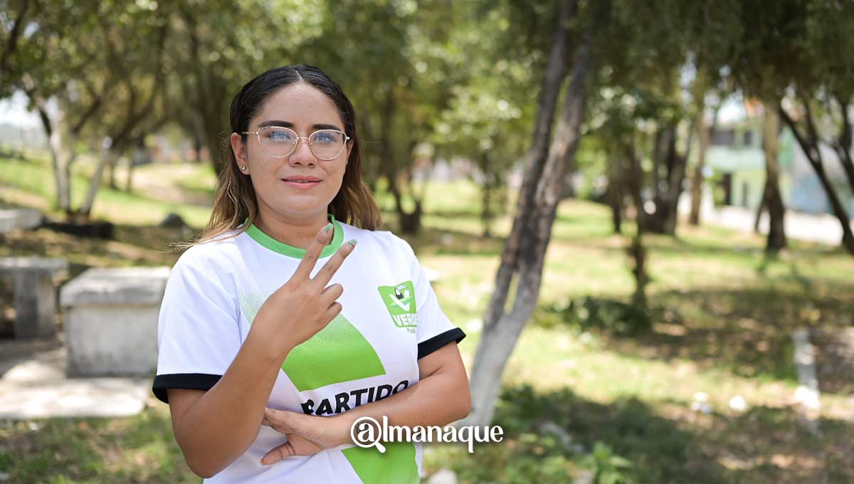 Itzel Valencia, la reportera que busca ser diputada en Puebla para defender los derechos humanos 3 portada Itzel Valencia partido verde