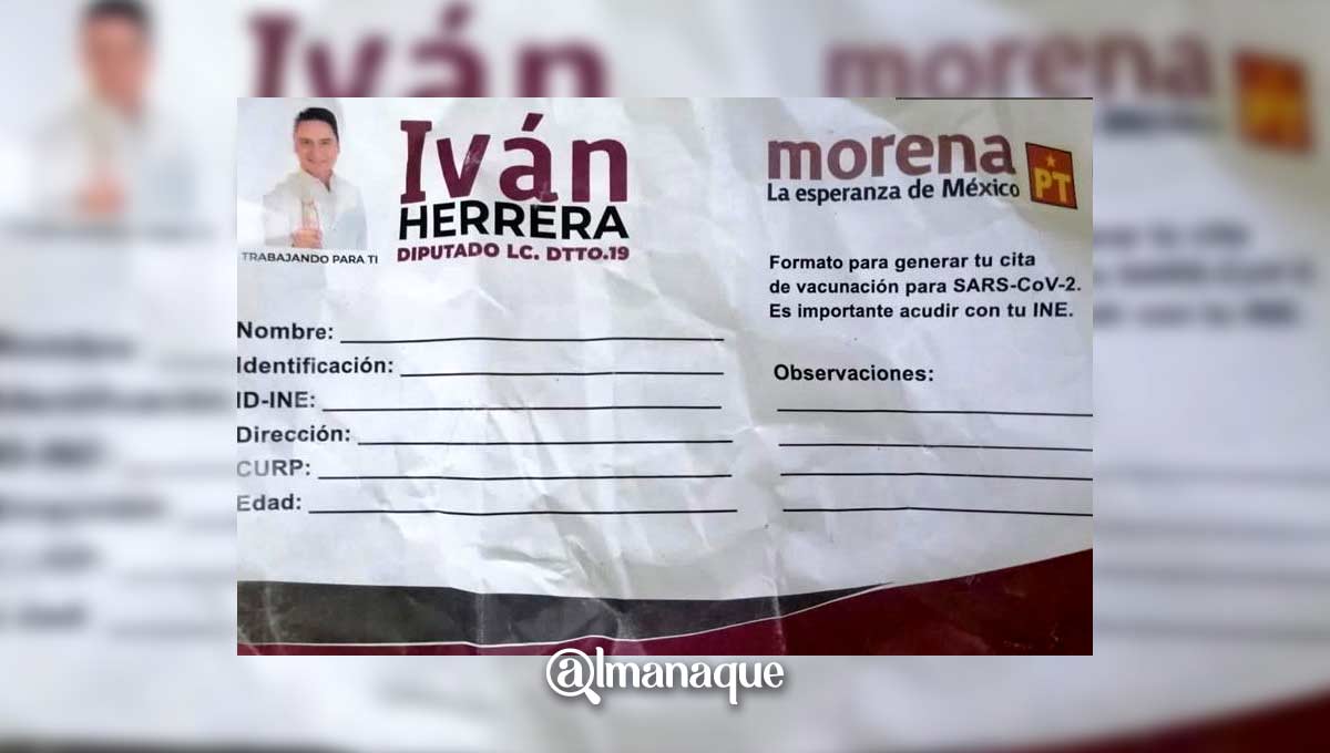 Candidato de Morena se promociona con vacunas antiCOVID en Puebla; Barbosa pide a partidos denunciar 2 portada ivan herrera vacunacion covid