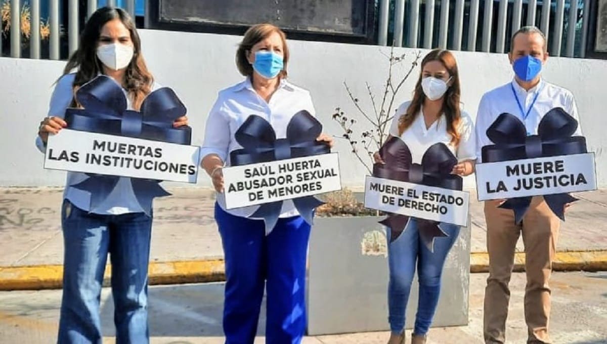 Saúl Huerta fue denunciado en Puebla, por abuso sexual a un menor en 2019 2 prianrd clausura FGE 1