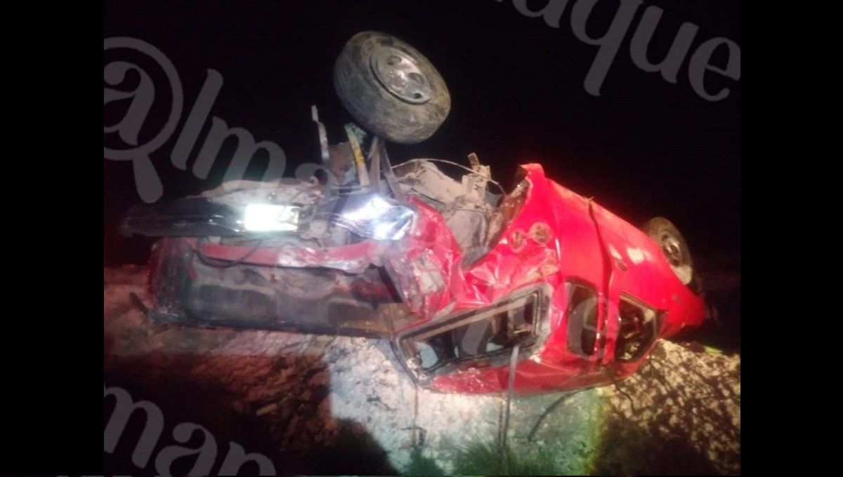 Un muerto y cuatro heridos deja una volcadura en Tepeaca 2 volcadura 1