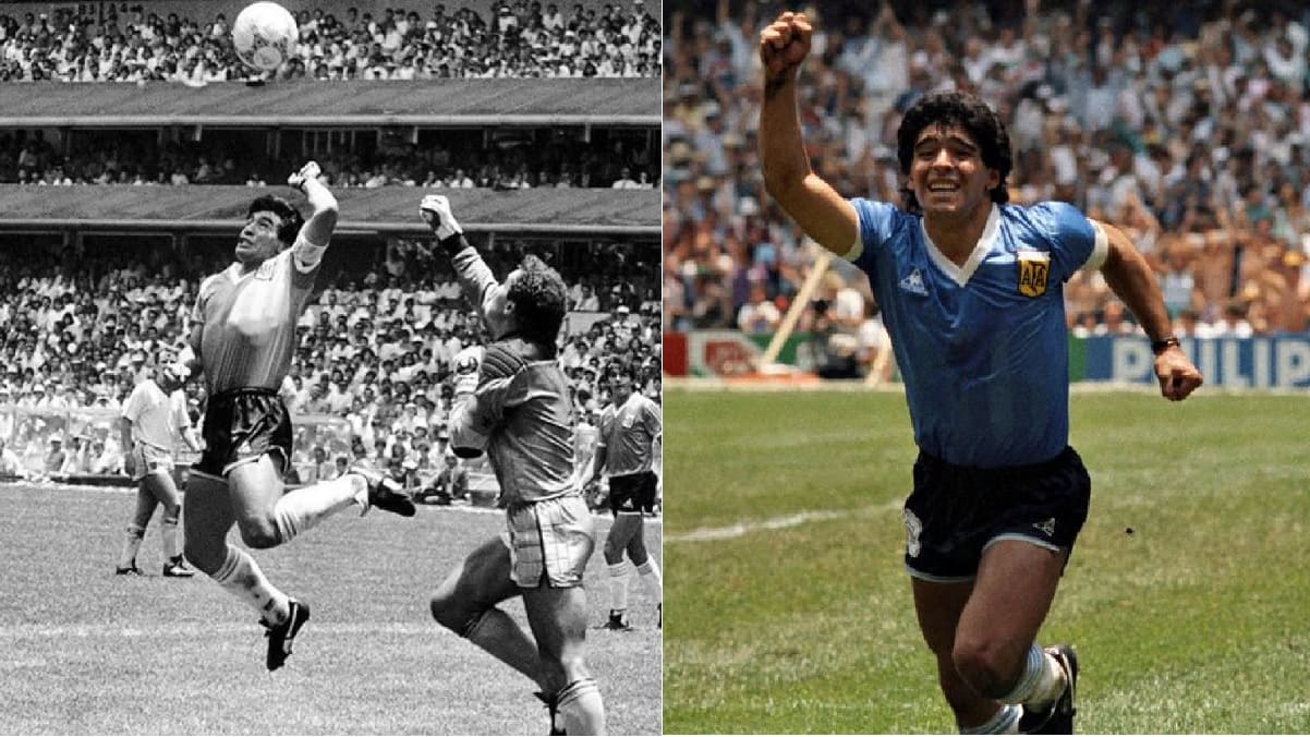 Se cumplen 35 años de "La Mano de Dios" y "El Gol del Siglo" de Maradona 1 Maradona GOl del siglo