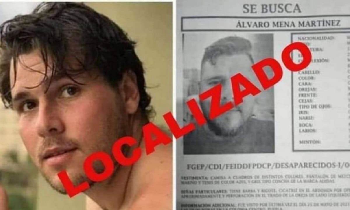 Localizan a Álvaro Mena; se encuentra bien y en casa 2 alvaro mena. 1