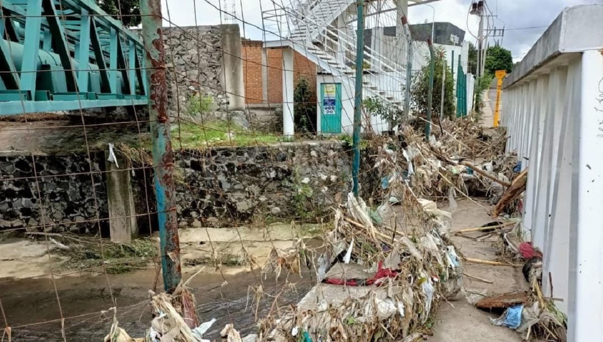 Falta de limpieza en barrancas por el municipio, causa de inundaciones en La Constancia 2 basura la constancia 1