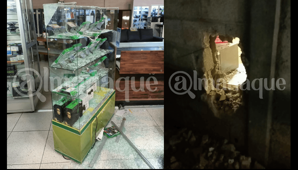 A través de boquetes, roban más de 300 mil pesos en mercancía en Elektra de Amalucan 2 elektra