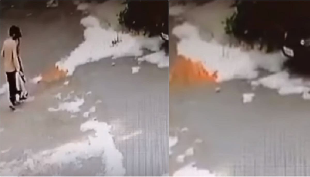 VIDEO: Jóvenes incendian dos autos y una casa en Rusia; hacían un reto viral 2 incendio 1