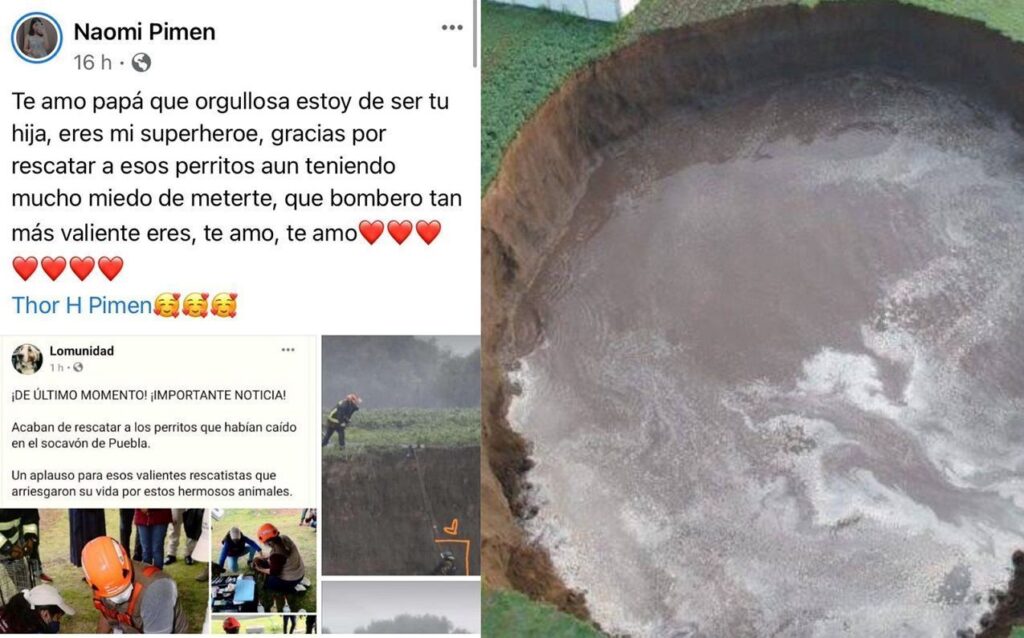 mensaje emotivo de hija del bombero que ayudo a rescatar a lomitos del socavon 2