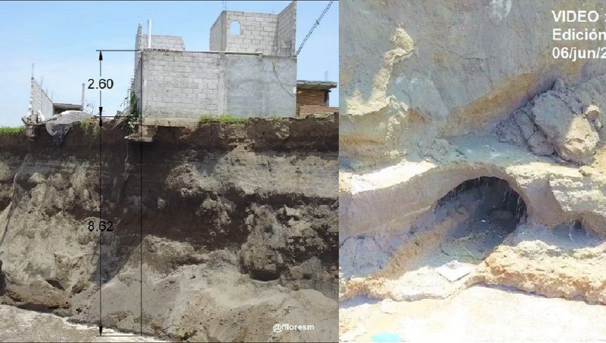 FOTOS: Descubren aparente río subterráneo al fondo del socavón de Zacatepec 3 socavon rio subterraneo
