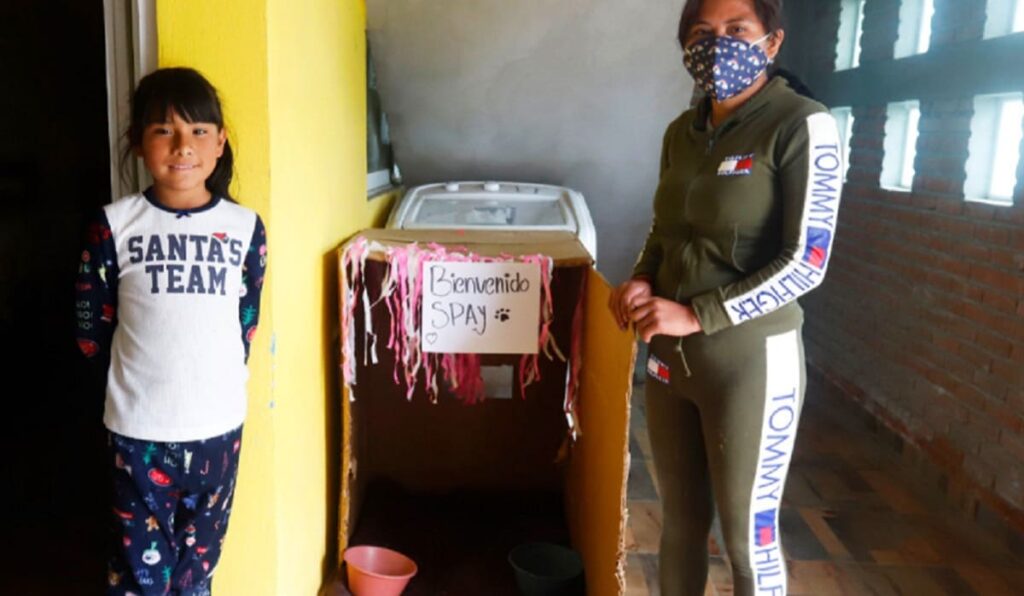 "Bienvenido Spay" Familia del perrito atrapado en el socavón prepara sorpresa para su regreso 4 spay. 1