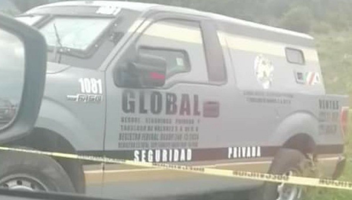 Comando armado rafaguea camioneta de valores para robar más de un mdp en Felipe Ángeles 3 valores1