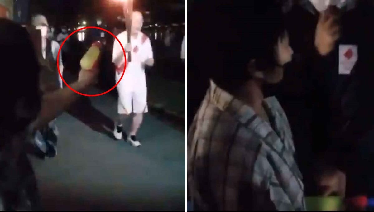 Apagar la antorcha olimpica 1