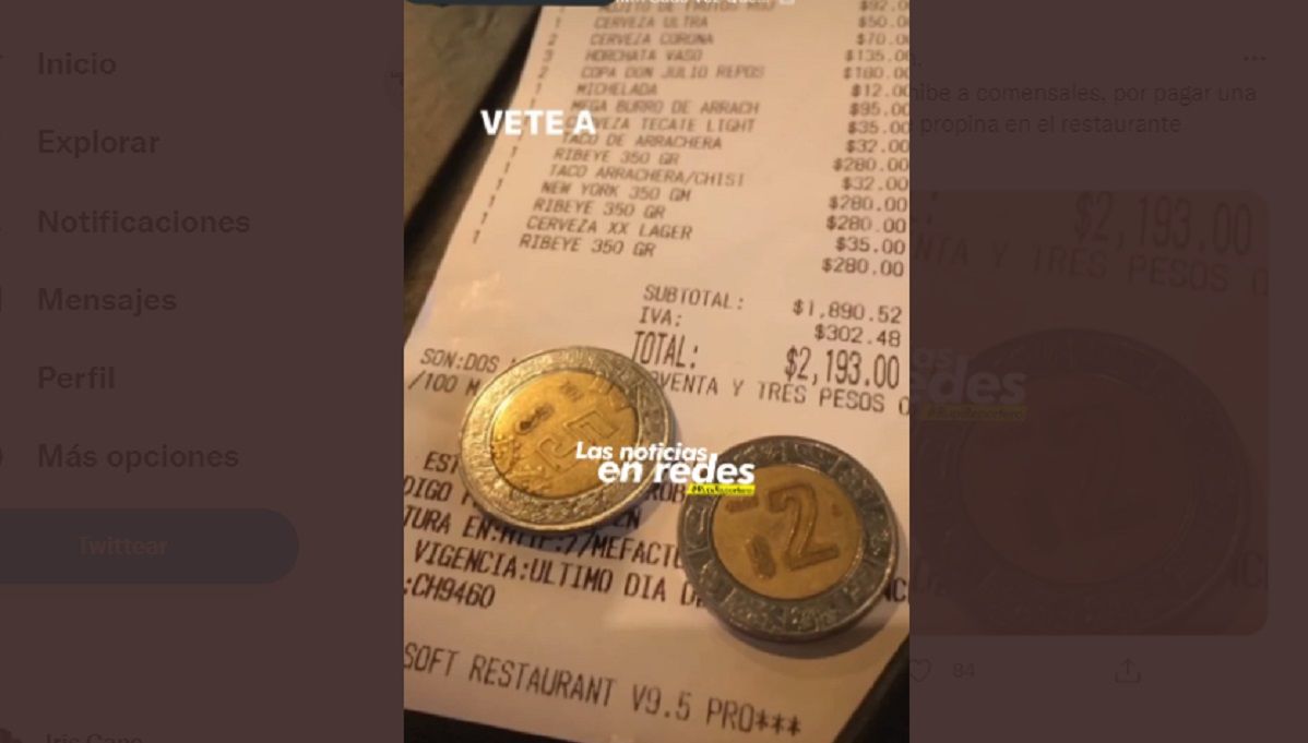 Exhiben a clientes que dejaron siete pesos de propina en restaurante de Puebla 2 Chidiacc 1