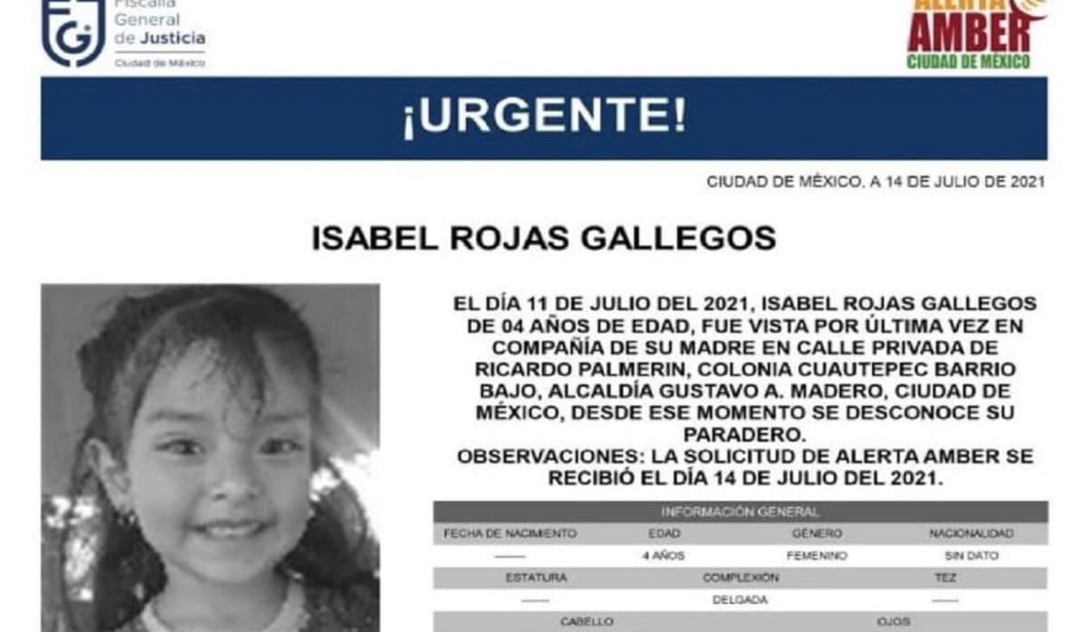 Hallan muerta a niña de 4 años en CDMX; arrestan a la madre, padrastro y abuelastra 1 Isabel Rojas 1