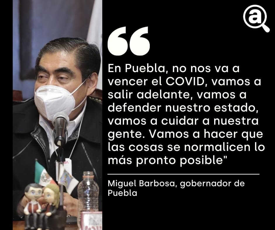 “En Puebla, no nos va a vencer el COVID, vamos a salir adelante”: Barbosa 4 Barbosa COVID