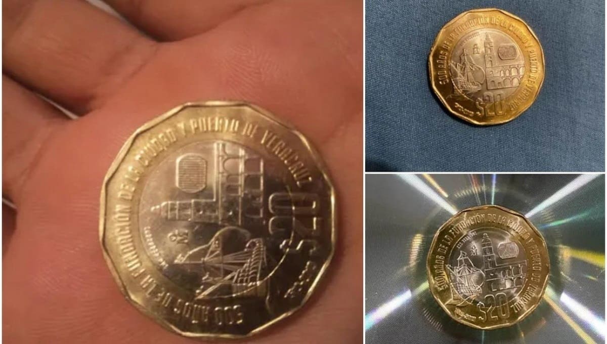 ¡Revisa tu cambio! Moneda de 20 pesos de la Fundación Veracruz se vende hasta en 30 mil en internet 1 Moneda 20 pesos 1