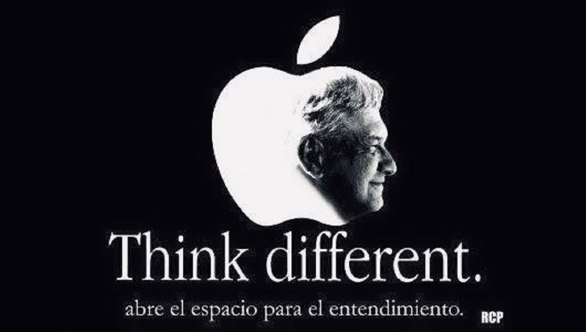 "Think different": Morena pone cara de AMLO en publicidad de Apple 2 Think different