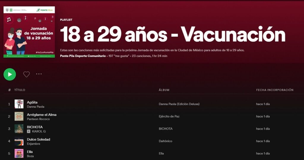Vacuna CDMX canciones