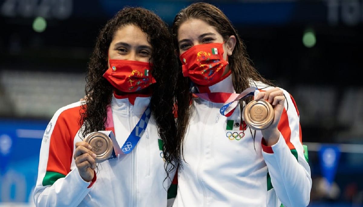 Bronce para México: Alejandra y Gabriela ganan medalla en clavados sincronizados 1 alejandra y gabriela tokio 1