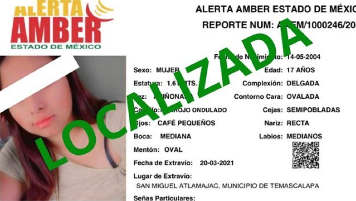 Localizan en Puebla a adolescente de EdoMex con Alerta Amber 1 alerta amber