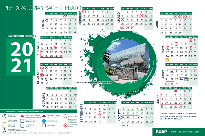 Calendario BUAP 