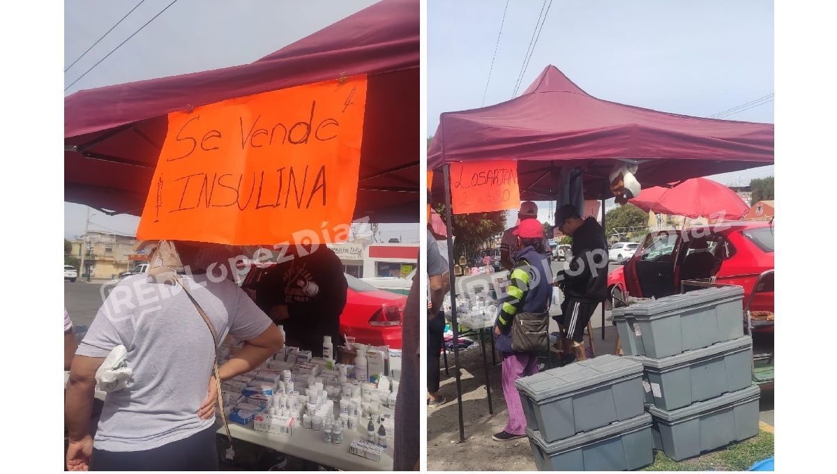 Reportan venta de medicamentos en tianguis de Bosques de Manzanilla 1 medicamentos