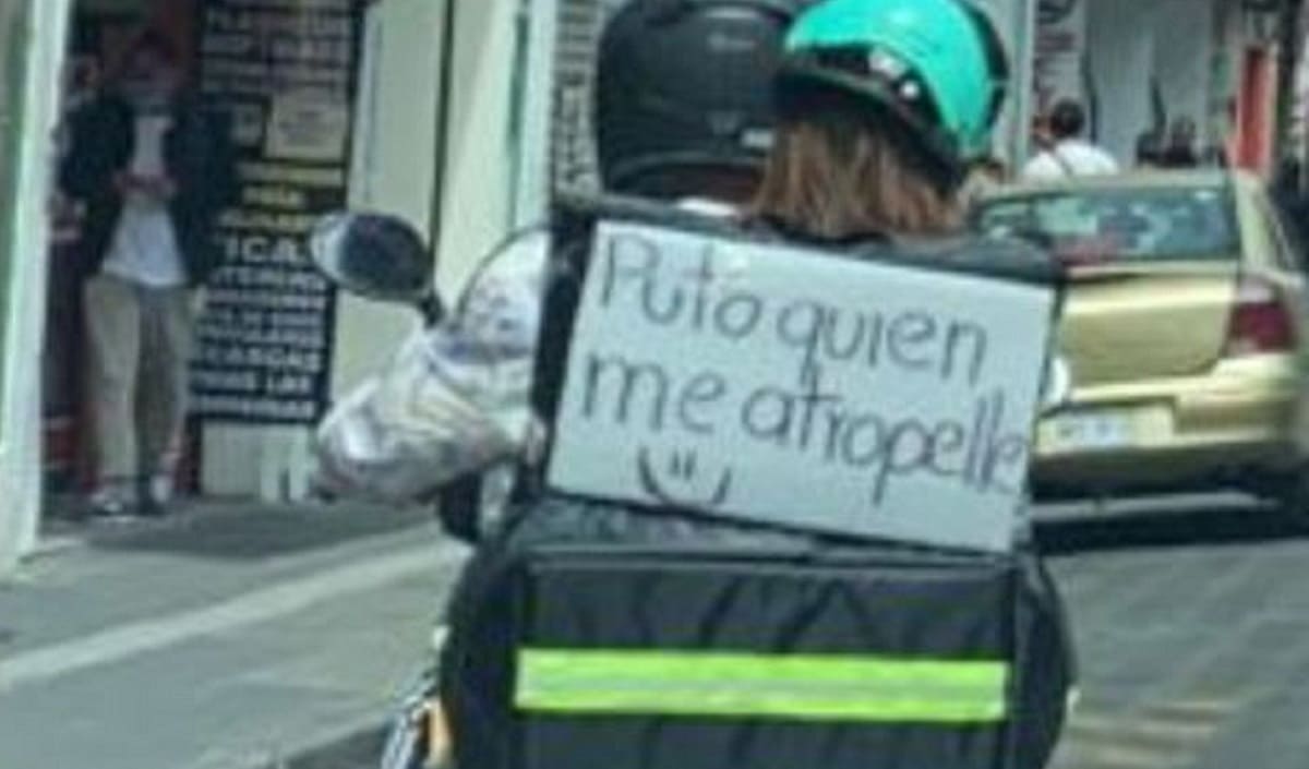“P*to quien me atropelle”, el mensaje de un motociclista en Puebla 2 moto centro histotico 1