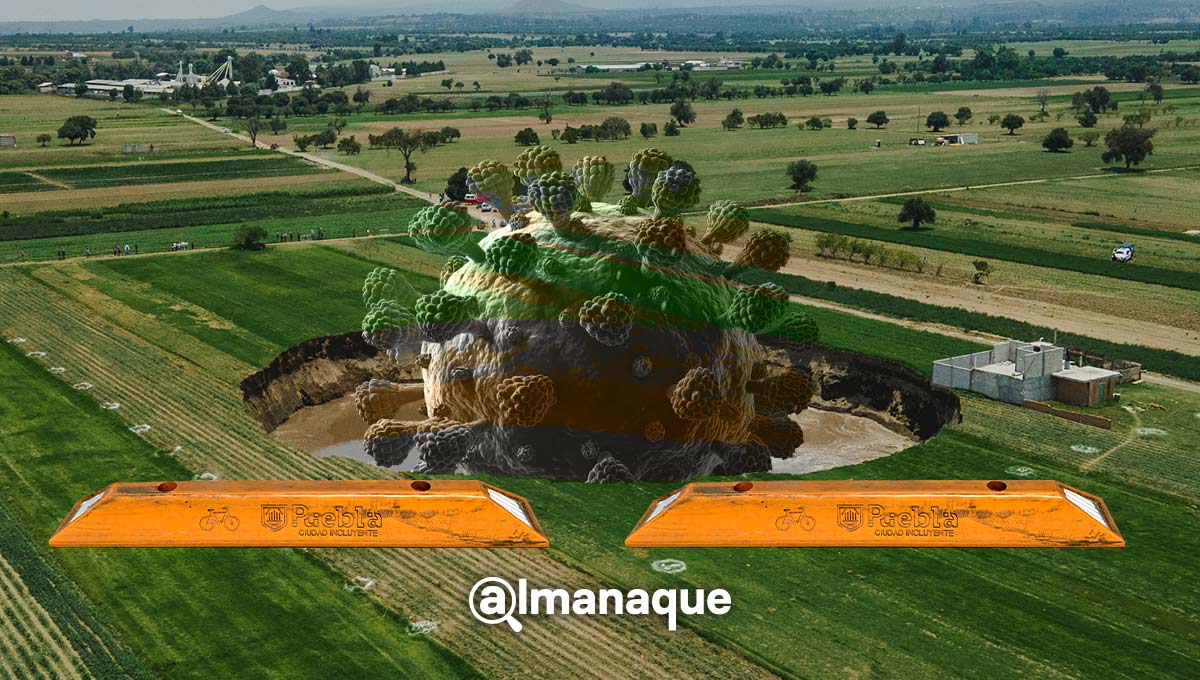 Socavón, contagios en Puebla y ciclovía