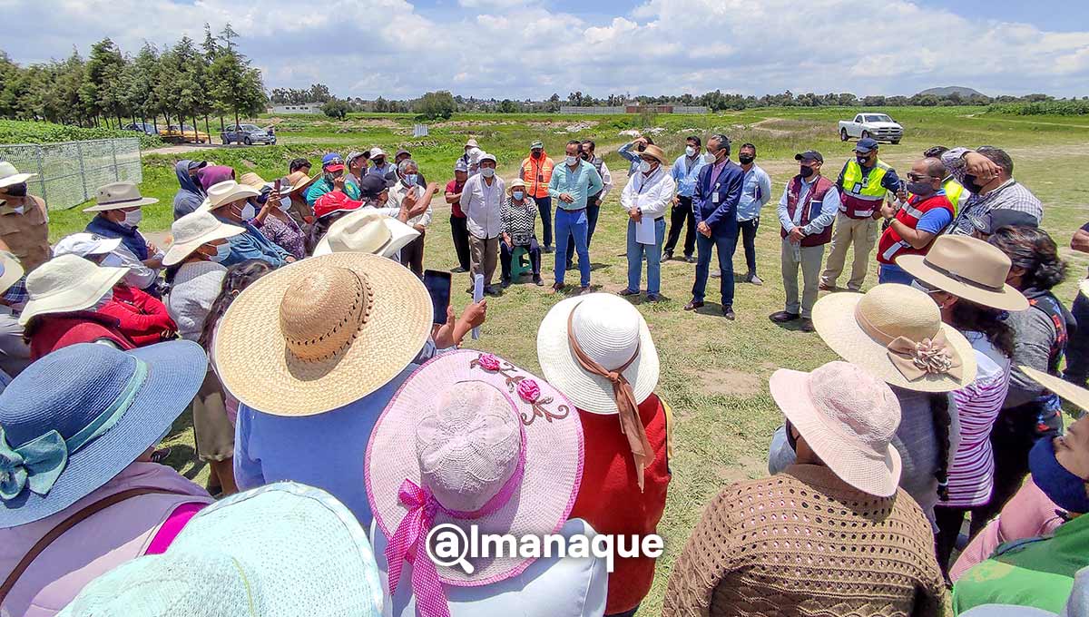 Pobladores se oponen a la cerca del socavón; gobierno garantiza que no habrá despojos 7 portada manifestacion socavon