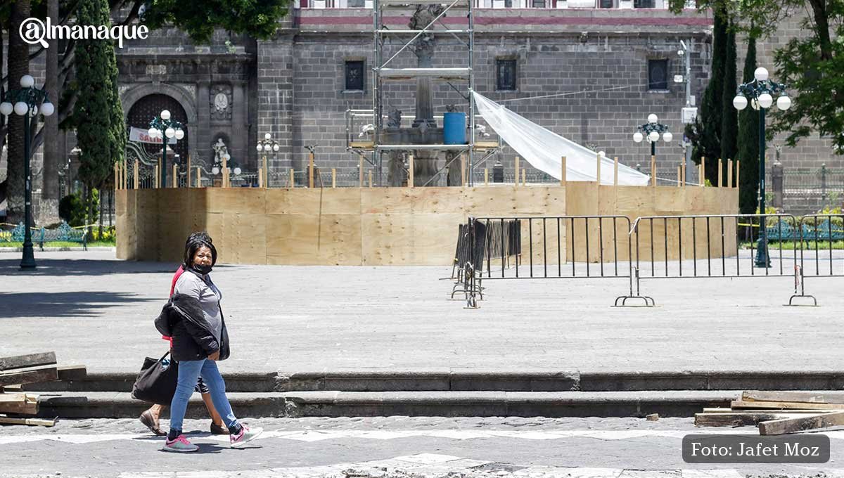 FOTOS: Retiran muro que rodeaba al zócalo de Puebla 6 retiro del muro zocalo puebla 2