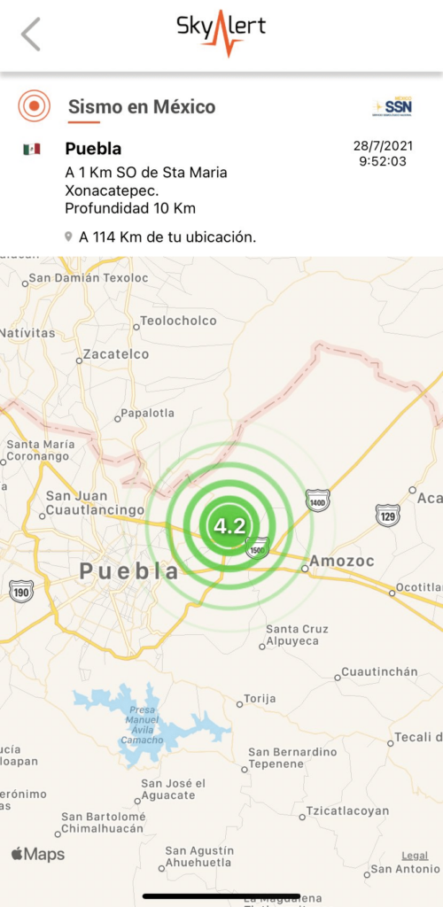 sismo en Santa María Xonacatepec