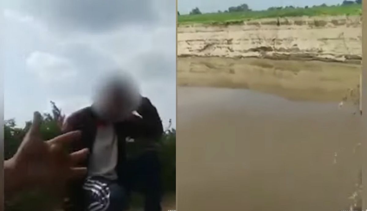 Ebrios burlan seguridad del socavón de Puebla y se graban orinando 2 socavon ebrios