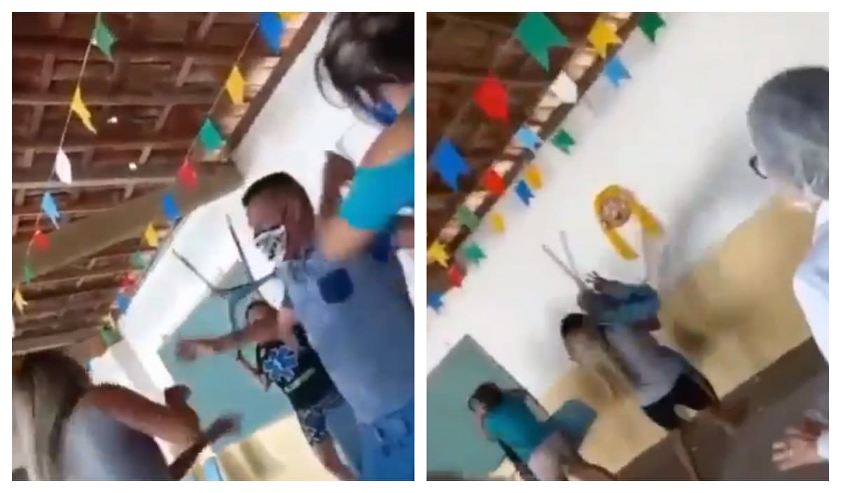 Parece chiste... Hombre acompaña a su amante a vacunarse y su esposa lo descubre 1 vacuna amante esposa 1