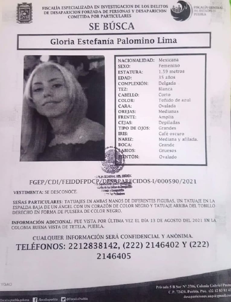 Buscan a Gloria Estefanía Palomino Lima, lleva 5 días desaparecida 2 Gloria Estefanía