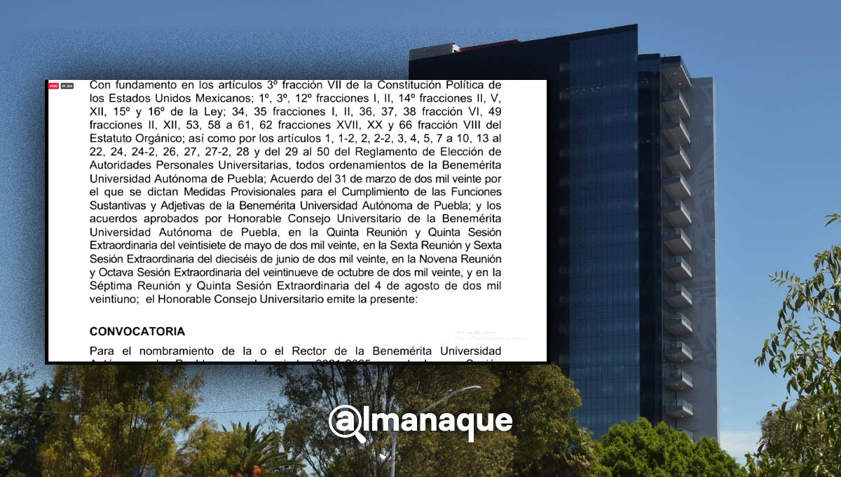 Lanzan convocatoria para renovar la rectoría de la BUAP; elección será el 20 de septiembre 4 BUAP convocatoria para nuevo rector
