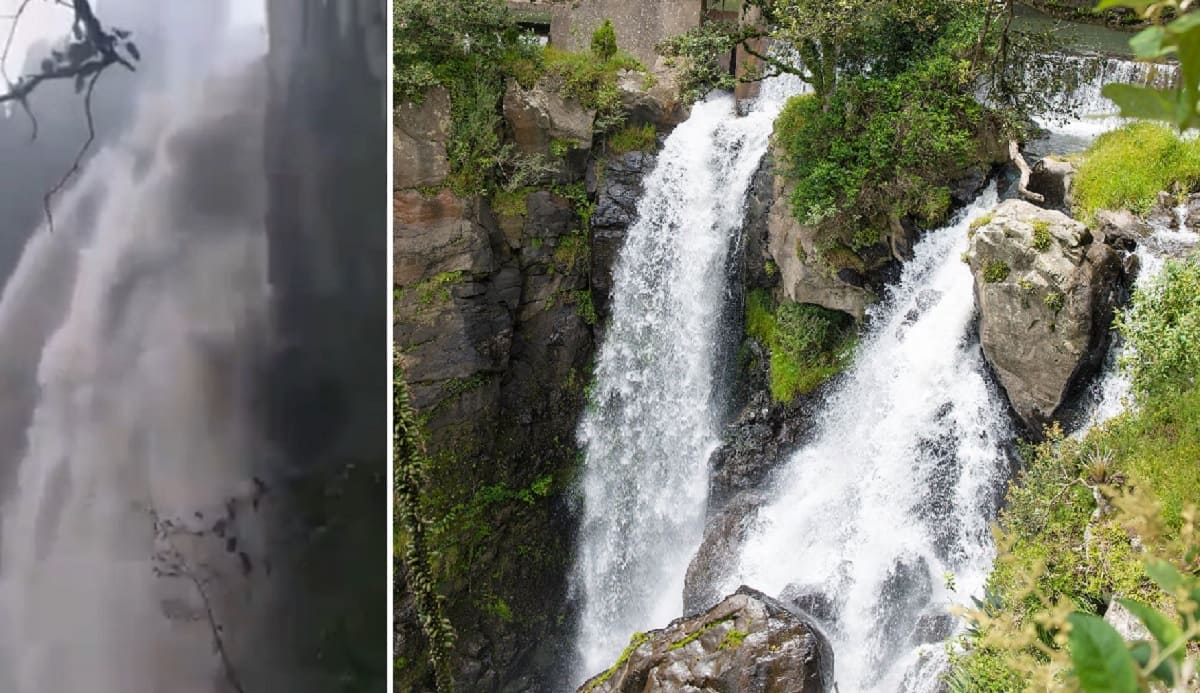 Impresionante: Así creció la cascada Quetzalapan en Zacatlán por el huracán Grace 2 Cascada Quetzalapa