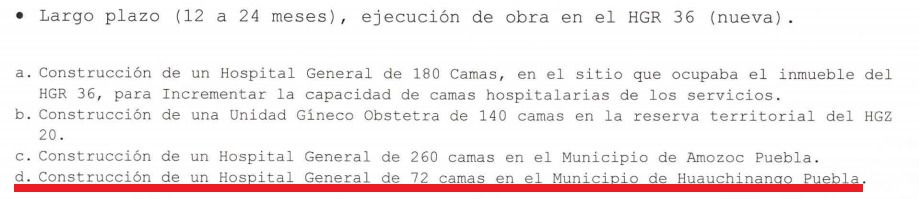 Edificio CIMA no sustituirá San Alejandro; IMSS construirá hospital en Huauchinango 5 Hospital en Huauchinango IMSS