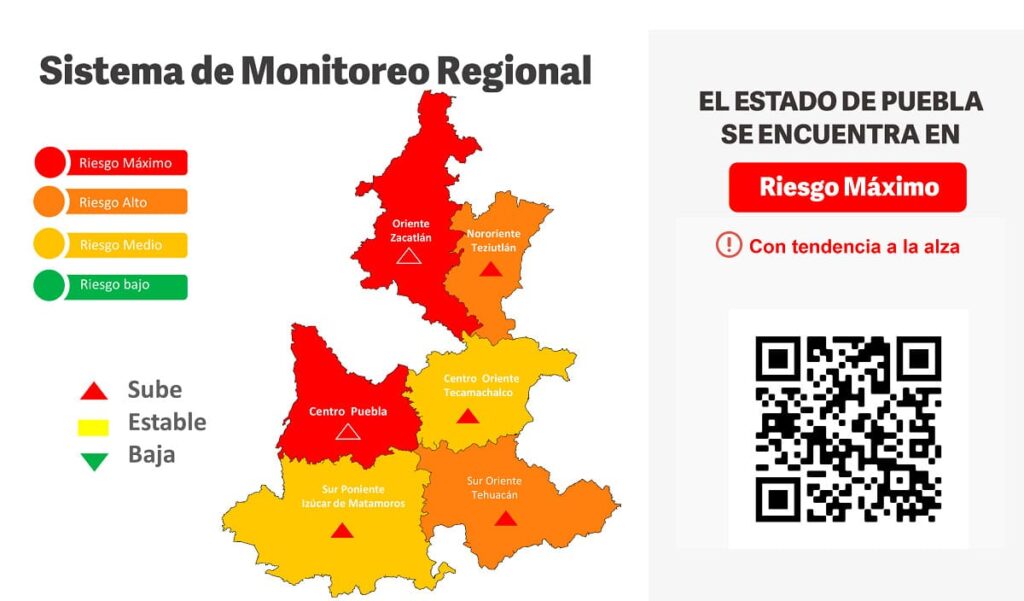 Puebla capital regresa a color ROJO por COVID; no cerrarán negocios 4 Puebla capital regresa a color rojo por COVID