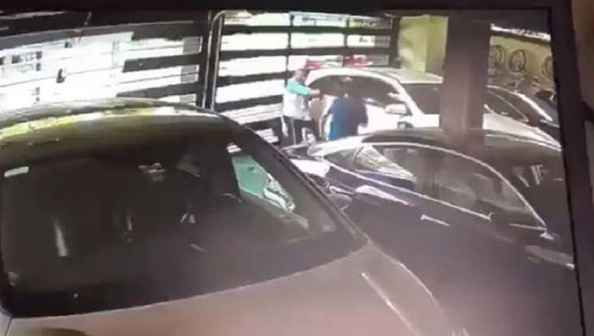 VIDEO FUERTE: Guardia de seguridad asesina a balazos a un chofer en Nuevo León 1 asesino NL 1