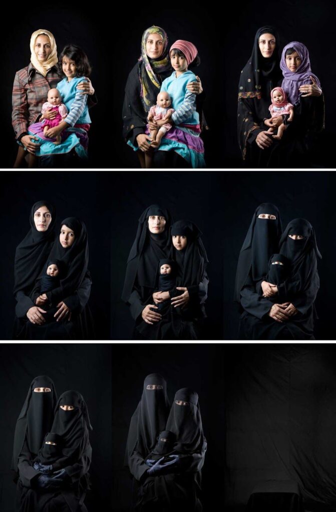 The hijab series: las FOTOS que muestran la desaparición de las mujeres bajo el velo islámico 7 burka1