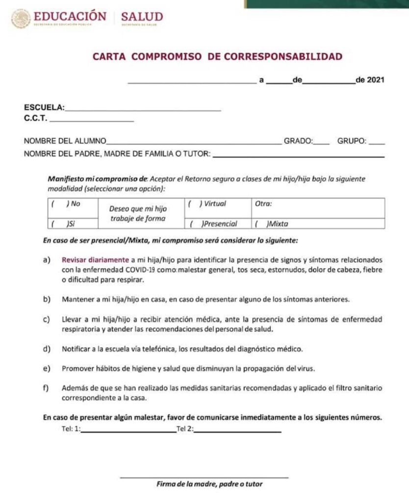 carta responsiva 