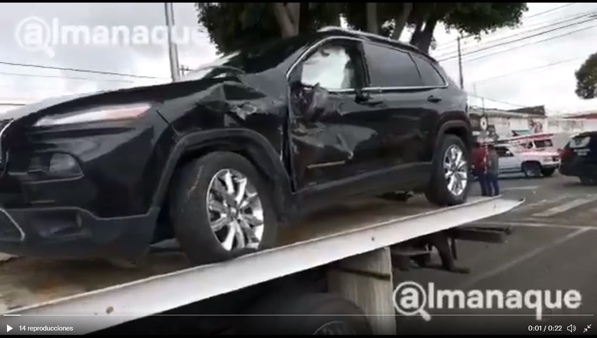 Accidentes de transporte público en Puebla, dejan cinco lesionados esta mañana 1 choque puebla 1