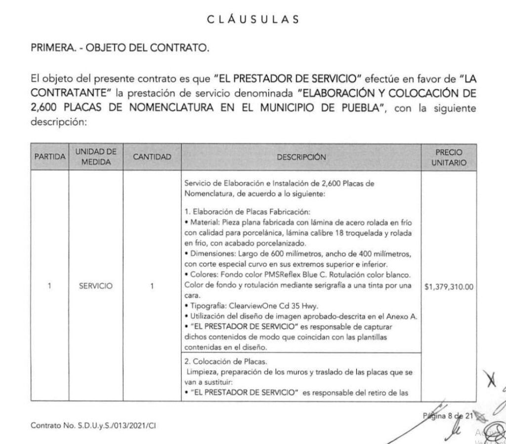 Claudia Rivera comparará placas con nombres de las calles de Puebla por un millón 600 mil pesos 6 calles de Puebla