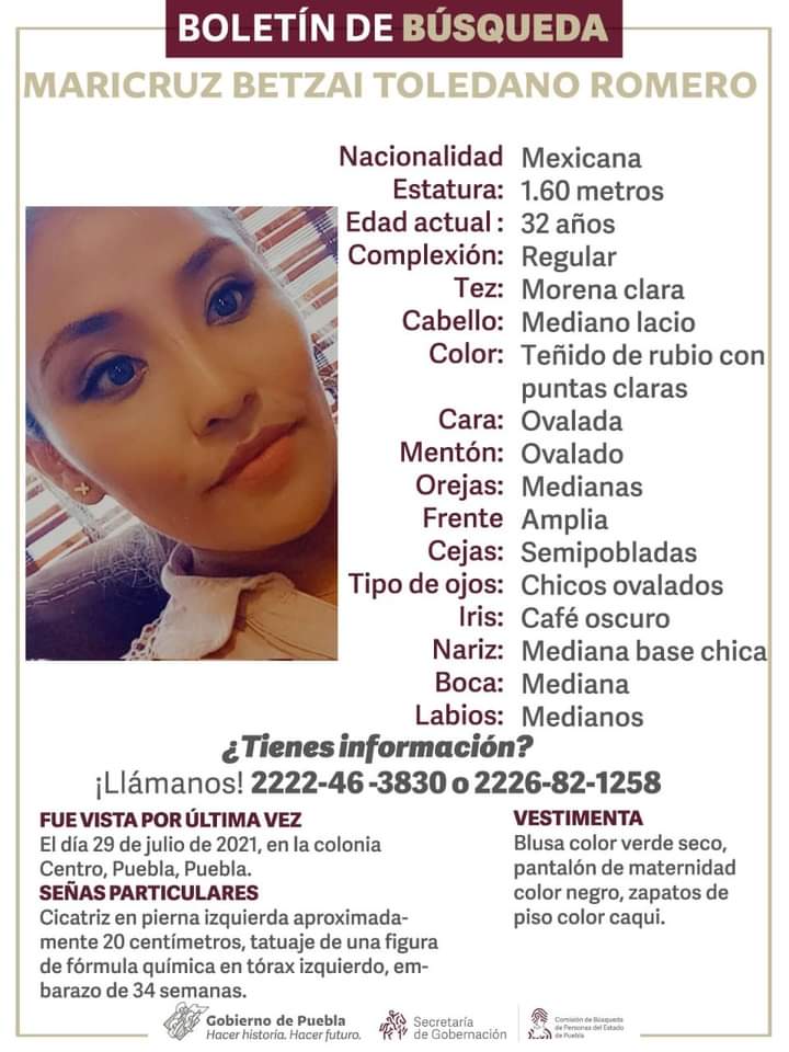 Buscan a Maricruz y su hijo en Chietla; acusó violencia por parte de su pareja 4 Maricruz y su hijo