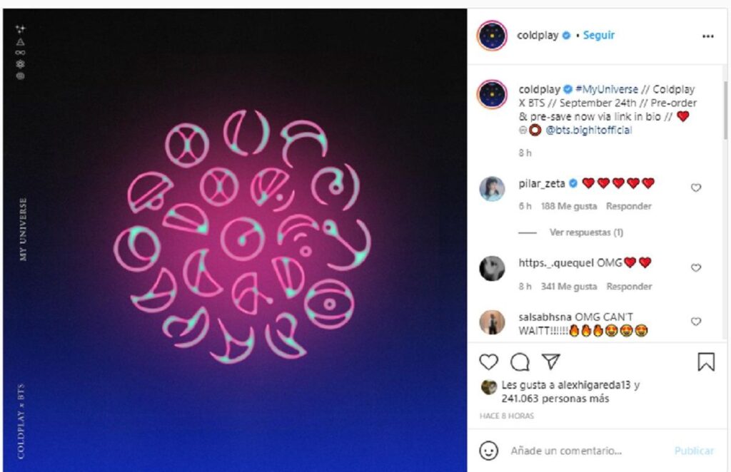 BTS y Coldplay