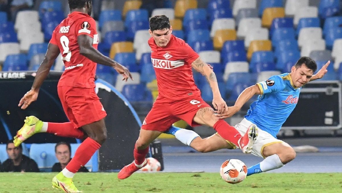 Napoli y El Chucky Lozano pierden en casa ante Spartak Moscú 2 Chuki lozano