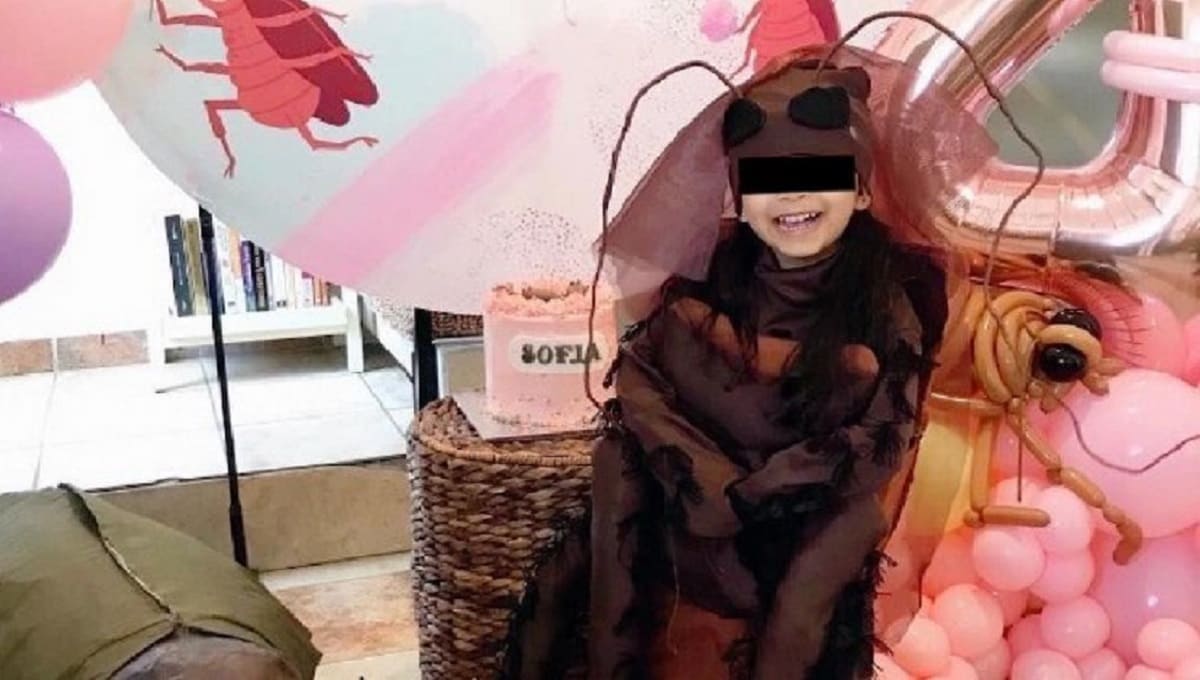 Niña celebra su cumpleaños con fiesta de cucarachas ¡es su animal favorito! 1 Cucaracha. 1