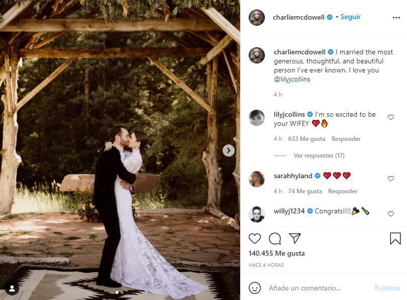 Lily Collins se casa con Charlie McDowell 03