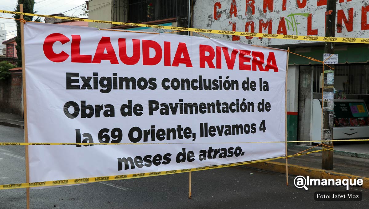 Vecinos de Loma Linda protestan contra Claudia Rivera por retraso en obra de pavimentación y cierran la 14 Sur 5 MANIFESTACION-loma-linda-Claudia-Rivera